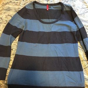 Blue striped long sleeve shirt